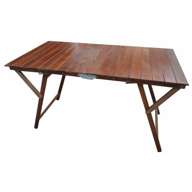 Lelianna Rectangular Acacia Outdoor Dining Table , 140cm cm W 70cm cm D, Brown