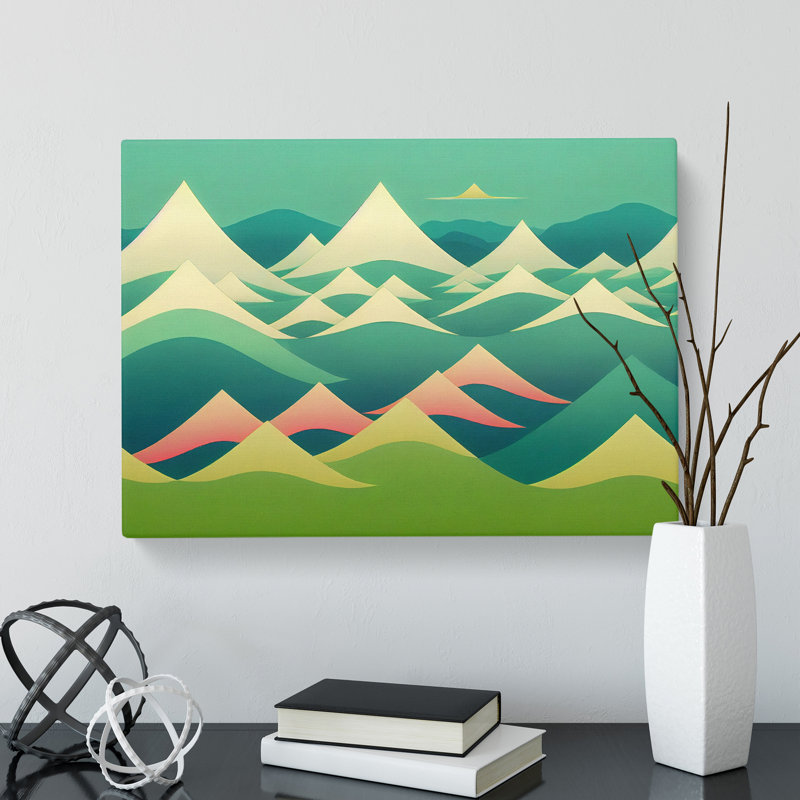 Alluring Abstract Mountains - Wrapped Canvas, 50cm H x 76cm W x 3cm D