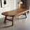 Nut-brown Rectangular Solid Wood Dining Table