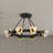 Malayha 8 - Light Steel Dimmable Wagon Wheel Chandelier