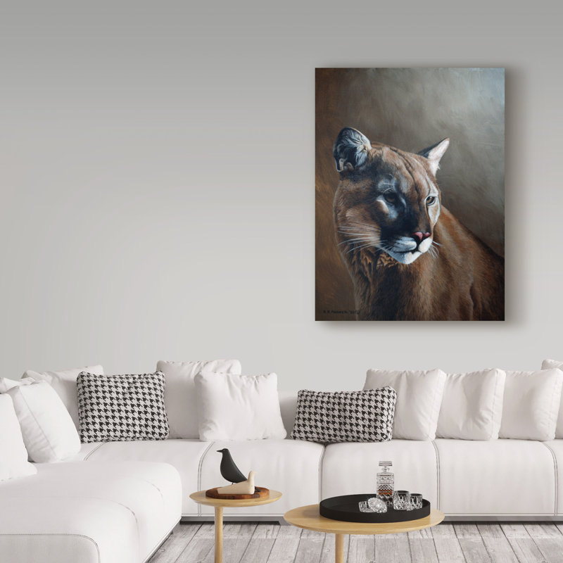 «Cougar» par Etelca, impression sur toile tendue, H 24 po x l 18 po x P 2 po