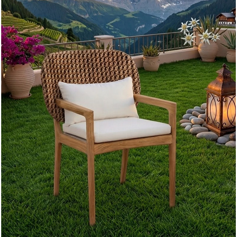 Fauteuil de salle à manger d'extérieur Akyee