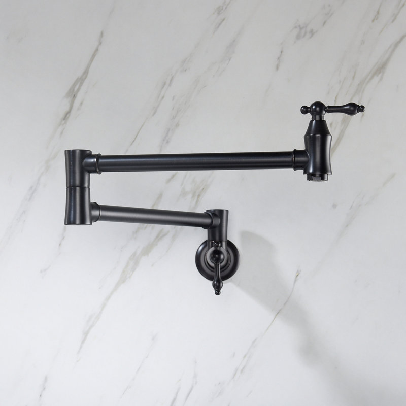 Pot Filler Faucet Wall Mount, Matte Black
