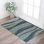 Tapis bleu sarcelle touffeté à la main 3 pi x 5 pi Ocean