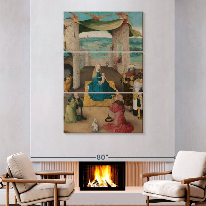Leisha l'adoration des mages 1475, H 74 po x l 48 po