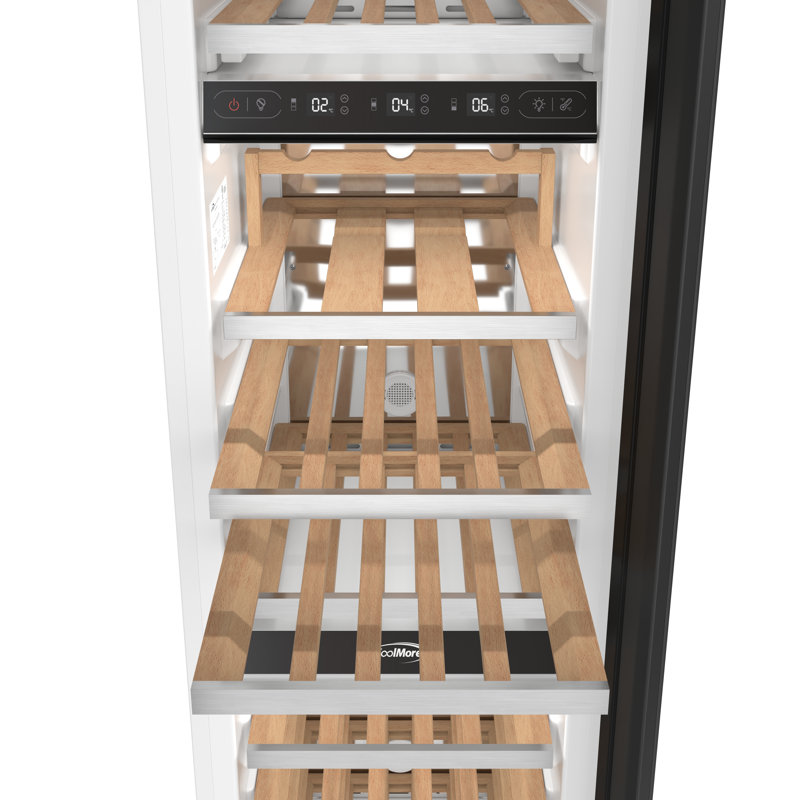 KoolMore Reserve 18 in. 68-Bottle Panel Ready Premium Column Wine Cooler Refrigerator with 14 Shelves (KM-PRC-W18)