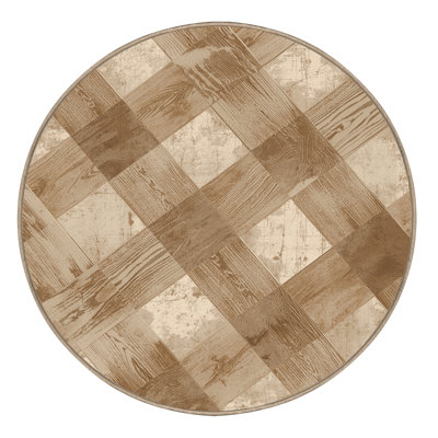 Soft Plush Eatman Rustic Gingham Area Rug in Brown – Beige Binding