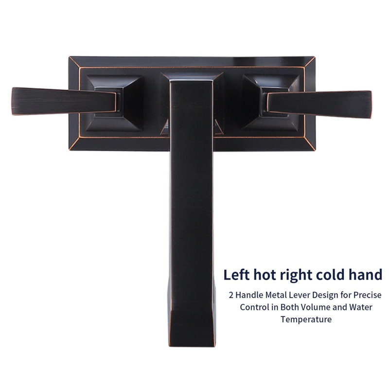 Dual Handle Control, Oil-rubbed Bronze Metal, Modern Vanity Style, Perfect For Commercial Bathrooms