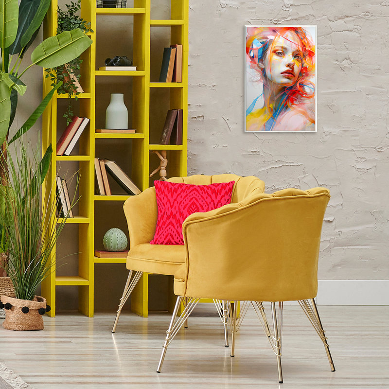 «Swirling Hair Portrait Wall Art» par Roozbeh Bahramali, H 19 po x l 13 po