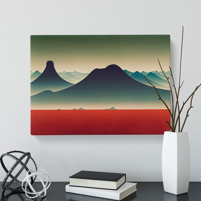 Gentle Abstract Mountains - Wrapped Canvas, 35cm H x 50cm W x 3cm D