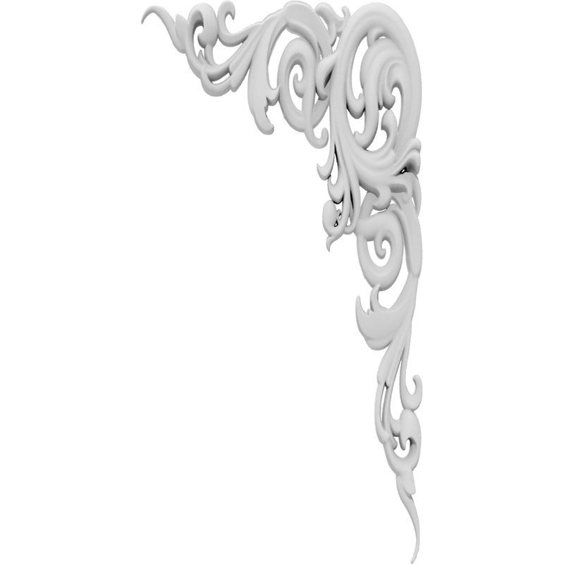 Applique Huron Rosette, 4" H x 2" L x 0,38" D, La gauche