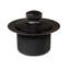 Ensemble de drain de baignoire 14 po en polypropylène noir avec ouverture de pied de baignoire avec trop-plein à deux trous-36928761