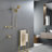 3 Handle Tub Shower Faucet Set Shower System with Tub Spout Kit-93055623
