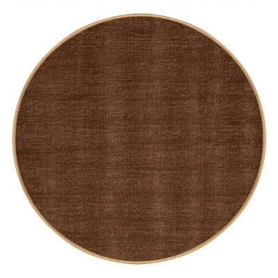 Tapis brun uni lavable à la machine