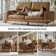 Pearman 87.5"W Retro Industrial Faux Leather Couch with Adjustable Backrest and Lumbar Cushion