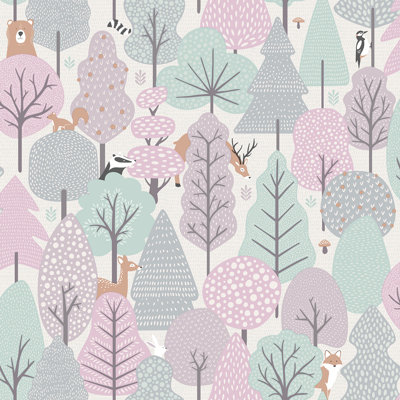 Papier peint forêt enchantée