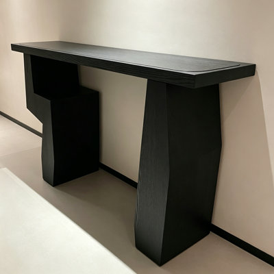 Mid-Century Modern Solid Wood Console Table