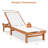 Amoban Outdoor Eucalyptus Wood Chaise Lounge
