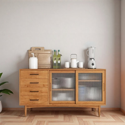 Japanese-Style Sliding Door Accent Cabinet