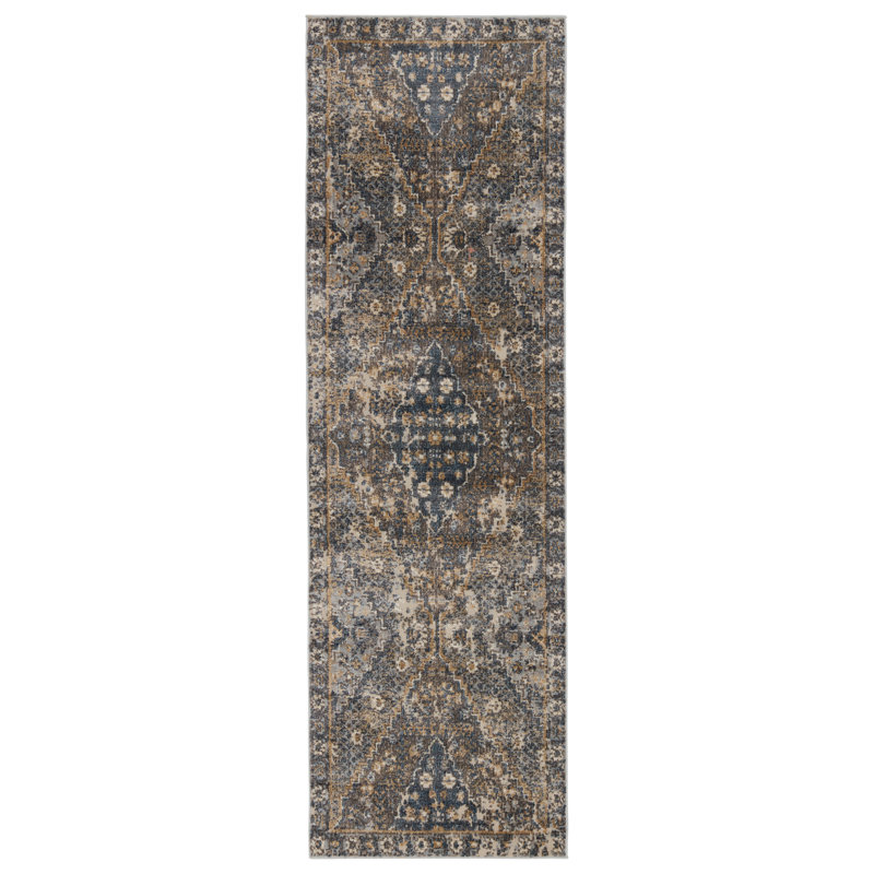 Forand Cozy Turkish Repeating Diamond Performance Indoor Area Rug, Runner 2'6" x 8'