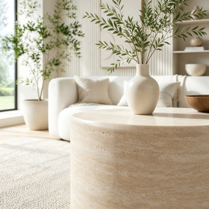 Coffee Table, 15.75"W, Beige