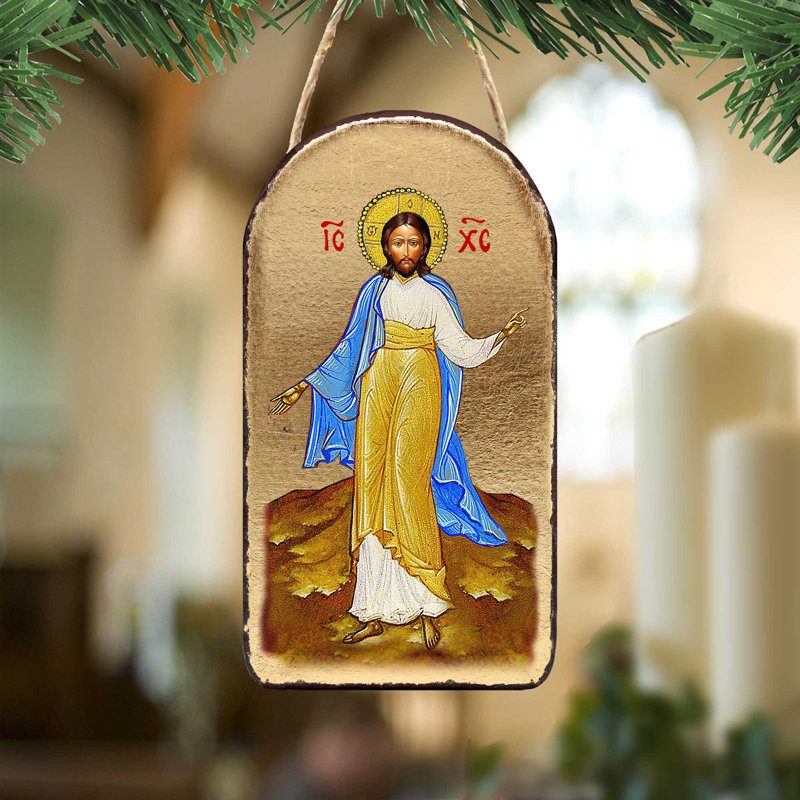 Ornement photo en bois « inspiration jesus »