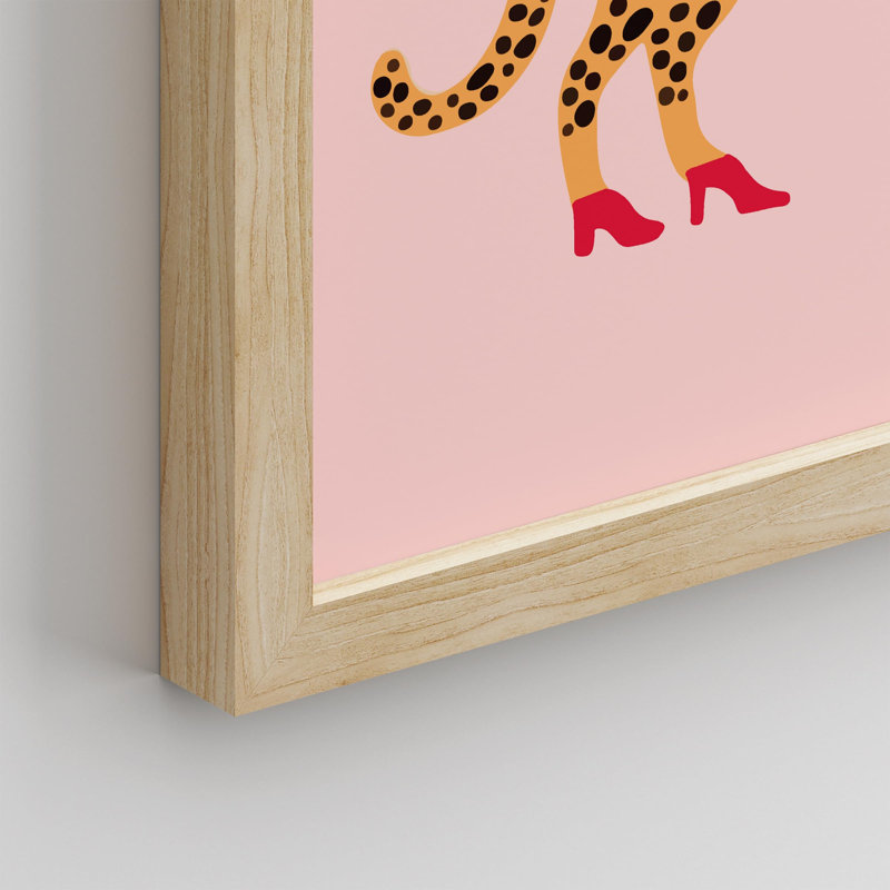 "Drôle de guépard jaune" sur papier, Naturel, H 14 po x l 11 po