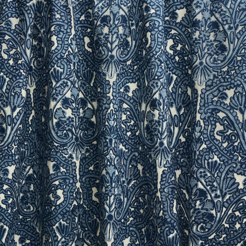 Claremont Crewel Embroidery Fabric, Blue