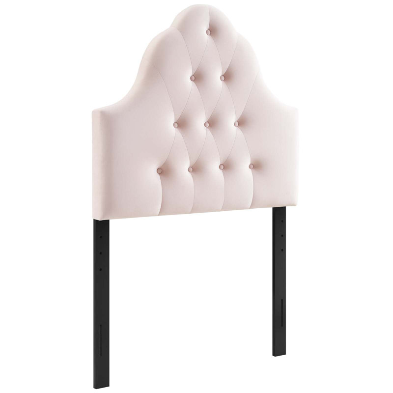 Sovereign Diamond Tufted Performance Velvet Headboard by Modway, Pink, Twin