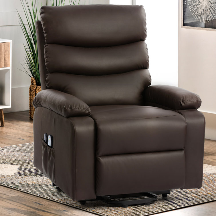 Vegan Leather Power Lift Recliner Chairs for Elderly and Adult,Heat and Massage by Remote Control (Incomplete//Only Backrest )