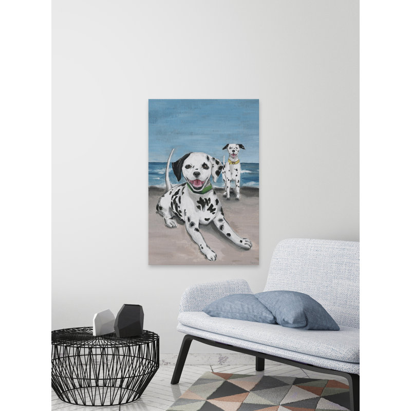 Dalmatian Cuties by Parvez Taj - Wrapped Canvas Painting, 66 cm H x 45 cm W x 2 cm D
