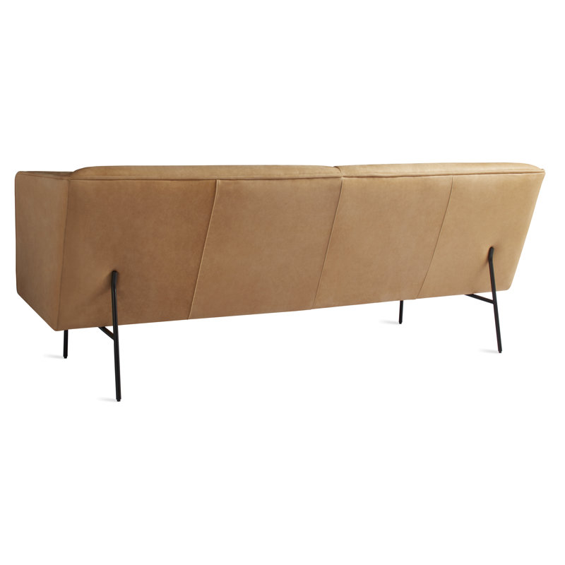 Dandy Sofa, Camel Genuine Leather, 32" H x 86" W x 37" D