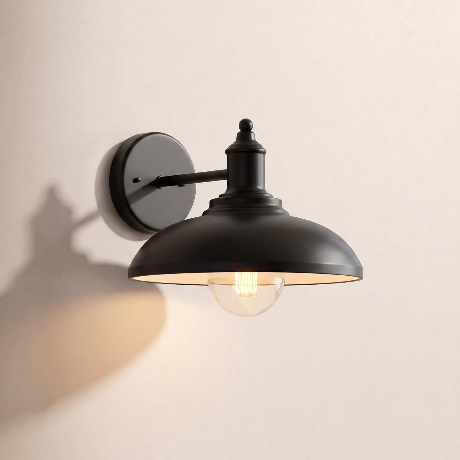 Florence 1-Light Outdoor Light, Black