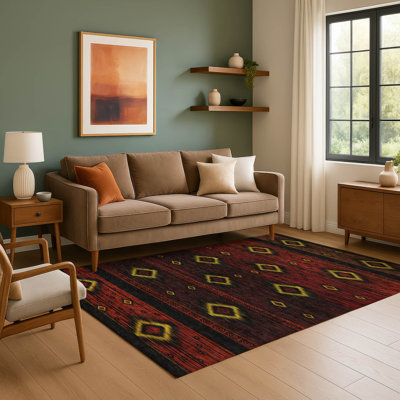 Tapis tribal de qualité supérieure lavable à la machine Ralston AMF1943