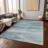 Machine Washable Indoor/Outdoor Xhevrie Teal Rug-1256099516