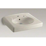 Brenham Ceramic 22" Wall Mount Bathroom Sink with Overflow