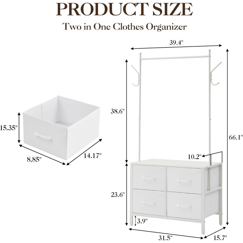 100cm W 4 - Drawer Chest of Drawers