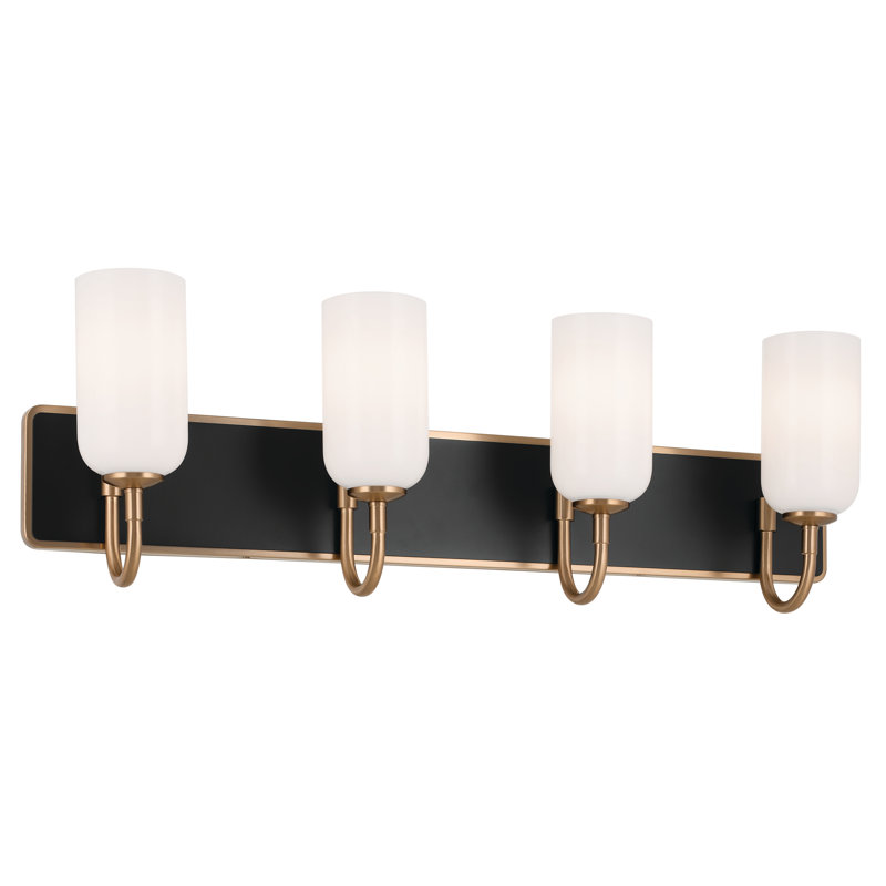 4 - Light Dimmable Vanity Light, Champagne Bronze