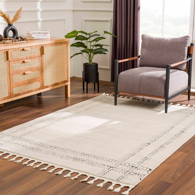 Tapis beige en polypropylène tissé à la machine Jamond