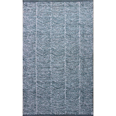 Tapis bleu tissé à la main Parker