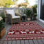 Tapis rouge renne de Noël intérieur / extérieur lavable à la machine-968530759