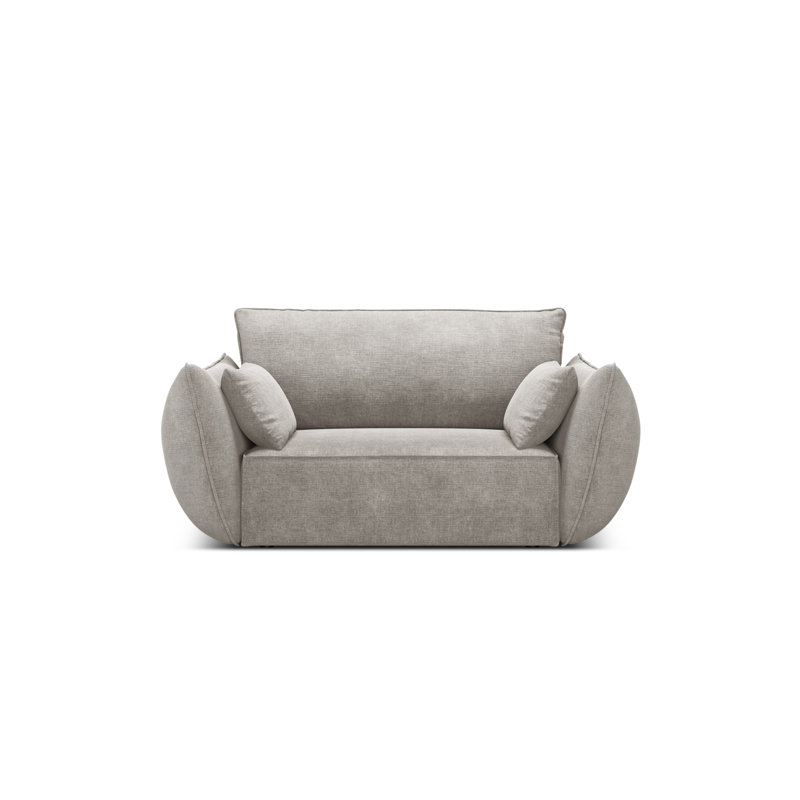 Lindasy Velvet Armchair, Light Grey 100% Polyester