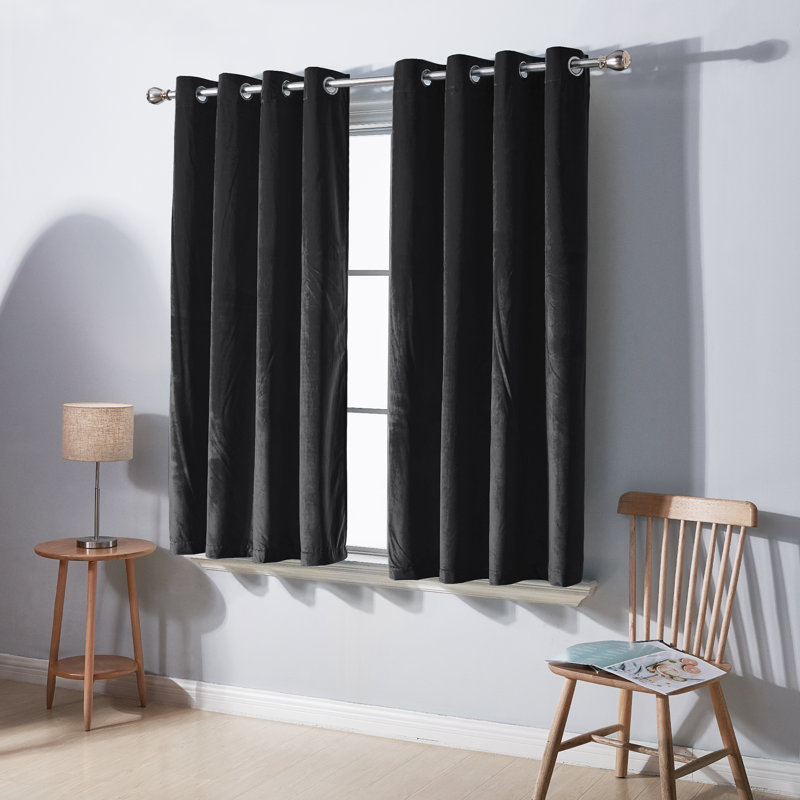 Faroe Blackout Curtain Pair, Beige, Width 117 x Drop 138 cm