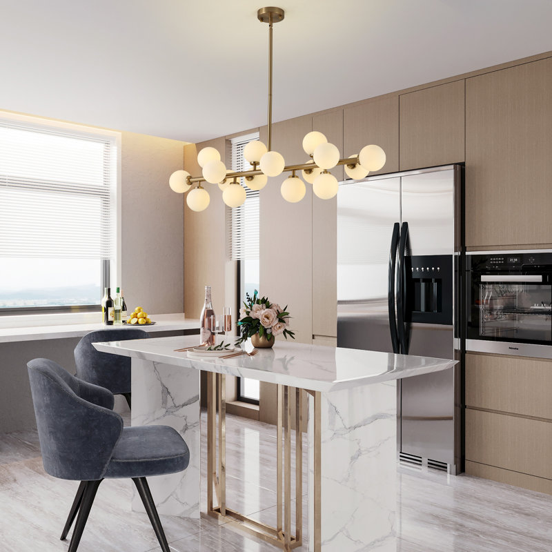 Mandre 16 - Light Modern Linear Chandelier for Dining Room