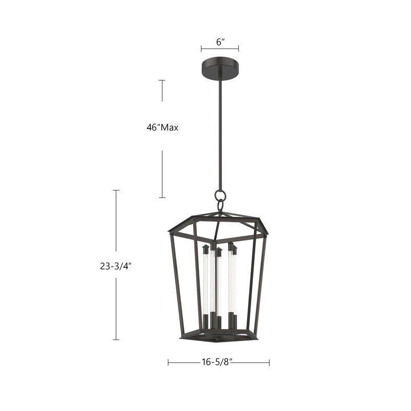 Delphine 5 - Light LED Chandelier, 71.5" H x 23.75" W x 16.63" D, Urban Bronze