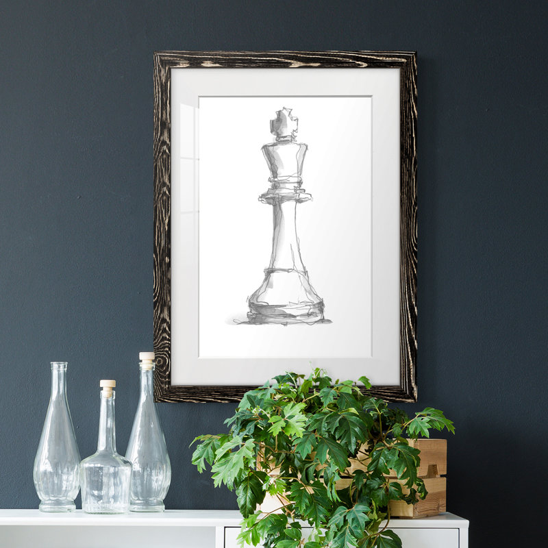 " Chess Piece Study II ", 32" H x 23" W x 1" D, Black