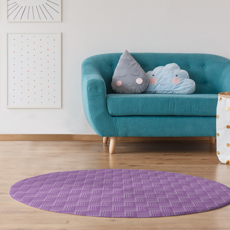 Chenille Indoor Rug, Round 5'