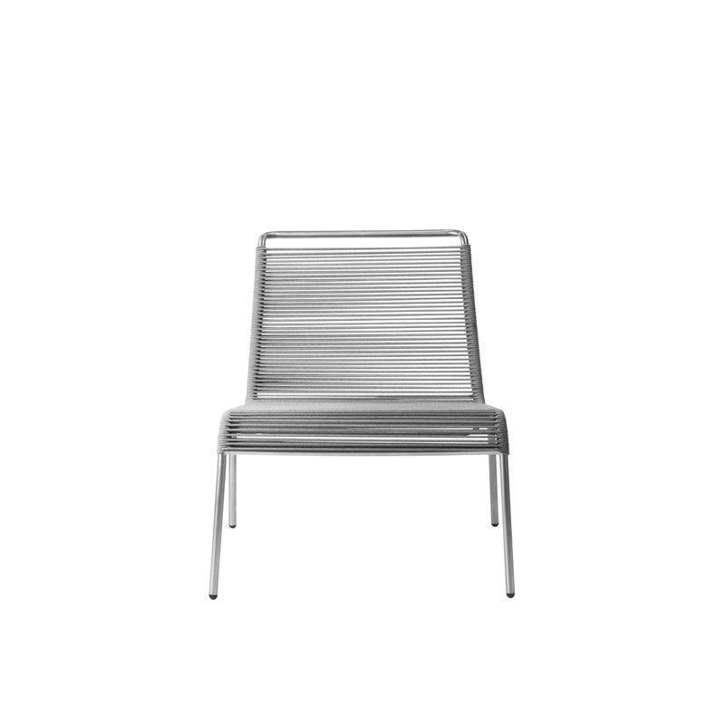 Salto Outdoor Lounge Chair, Brushed Light Gray