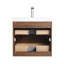 Meuble-lavabo mural 24 po avec lavabo - Armoire murale en bois avec plateau en acrylique, tiroirs à fermeture en douceur et meuble-lavabo simple moderne-341379521
