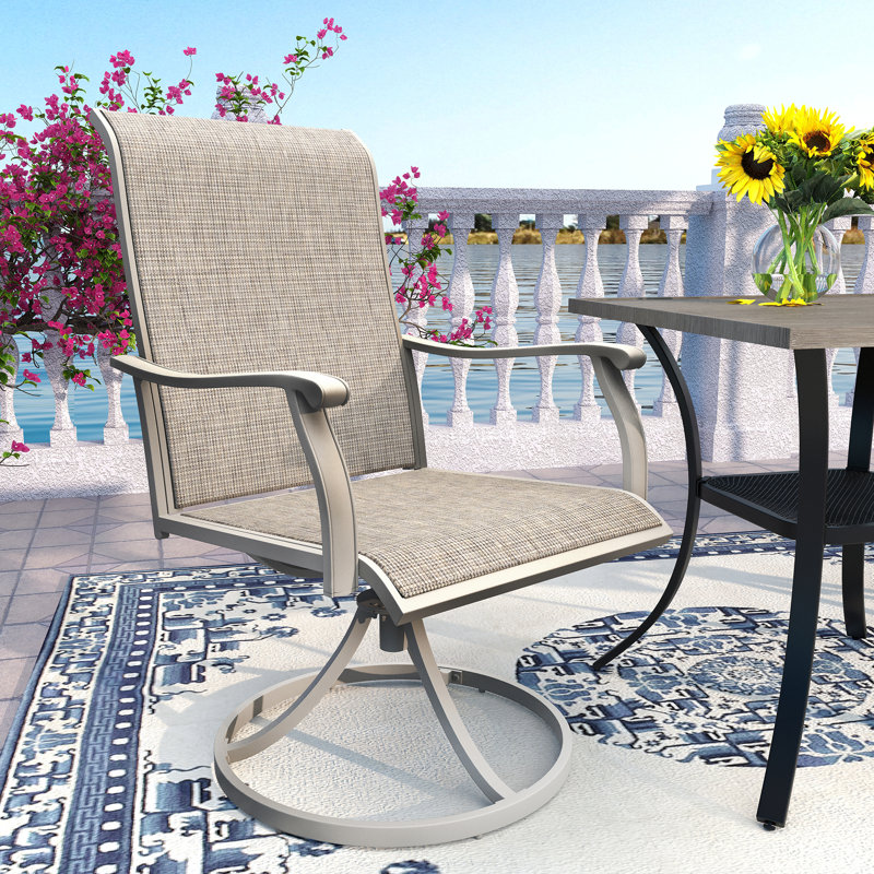 Seddon 2 - Person Patio Dining Set with Square Table, Brush Wood Gray/Sandshell 